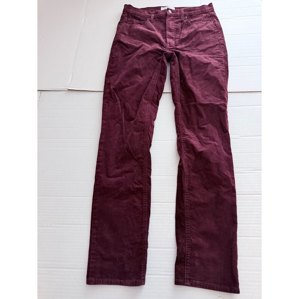 Gap Vintage Slim High Rise Corduroy Pants Burgundy Red Size 6T 28 Tall